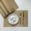 Jogo Americano Ocidental de PVC Transfronteiriço Hotel Teslin Almofada de Isolamento Térmico Porta-copos de Estrutura Única Casa Antiderrapante Almofada Jacquard Tecida de Estrutura Dupla