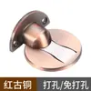 Procesamiento de puerta de madera para dormitorio personalizada de aleación de zinc sin perforaciones succión magnética fuerte hotel anti-colisión puerta invisible puerta táctil succión de puerta