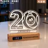 Celebración de Aniversario de Empresa Luz Nocturna Creativa de Acrílico Regalo Conmemorativo de Gama Alta Reloj Calendario Perpetuo