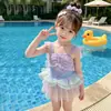 Traje de baño de una pieza de sirena para niñas Verano 2026 Estilo Nuevo Traje de baño súper lindo para bebé Niñas Traje de baño para niños