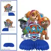Decoraciones de Panal de Paw Patrol Decoración de Mesa para Fiesta de Cumpleaños Mesa de Comedor Soporte de Exhibición de Panal de Fiesta Base de Panal de Papel Suministros