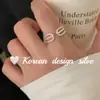 Design Estilo Ins Coreano Joia de Prata Prata Esterlina S925 Anel Aberto Torcido de Três Camadas Simples Elegante de Alta Qualidade Para Mulheres