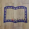 Criação Criativa de Anel de Porcelana Azul e Branca Estilo Chinês Material de Borda Adesivos de Parede Decorativos Tema de Layout de Sala de Aula de Jardim de Infância Parede