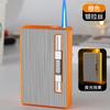 Caixa de cigarros com isqueiro de chama azul 20 cigarros, isqueiro integrado com fogos de artifício, caixa de cigarros automática luminosa, produtos transfronteiriços