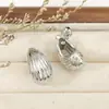 Brincos Listrados em Forma de Gota Estilo Europeu e Americano Mais Vendidos Transfronteiriços Luochen, Brincos Criativos Exquisitos em Forma de Feijão Levemente Luxuosos
