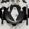 Porta-copos Morcego de Feltro Tapete de Mesa Halloween Morcego Preto Antiderrapante Resistente ao Calor Espessado Tapete para Louças Decoração de Mesa de Festa