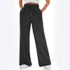 Novas Calças Wide Leg da Amazon, Calças Esportivas Casuais Femininas Transfronteiriças Europeias e Americanas, Calças Longas Largas de Cintura Alta, Calças Jogger com Cordão