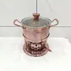 Panela Quente Pequena Comercial de Aço Inoxidável 304 para Uma Pessoa, Uma Pessoa, Uma Panela, Fogão de Indução, Fogão a Gás Álcool, Padrão Martelo Universal Hotel