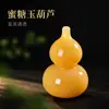 Topacio Amarillo Natural Calabaza Adorno Pollo Graso Piedra de Jade Amarillo Artesanía Decoración Entrada del Hogar Escritorio de Oficina Regalo Venta al por Mayor