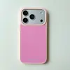 Capa Estilo Coreano Color-Blocking Macaron Adequada para iPhone 17 Pro Max, Case à Prova de Choque Apple 16 Pro, 15 Pro para Mulheres
