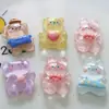 Funda de Teléfono de Animales de Cristal Transparente de Dibujos Animados, Material DIY, Accesorios para el Cabello Hechos a Mano, Accesorios de Resina
