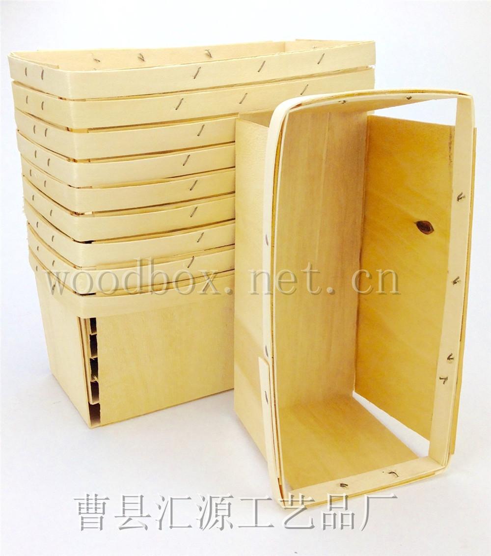 5 山东菏泽曹县定做环保木质可降解浆果木篮子 水果点心聚会婚