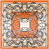 Bufanda de Seda Maitong 90Cm*90Cm Nuevo Clásico Cadena Naranja Mujer Imitación Seda Bufanda Cuadrada Grande Bufanda