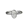 Anillo de Zirconia con Diseño Geométrico de Lujo Ligero y de Nicho, Incrustado con Forma de Huevo para Mujer, Estilo Ins Personalidad Clásico Anillo para el Trabajo al por Mayor
