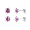 Pendientes F136 Titanio Super Flash 5A Varios Colores Cristal Cuadrado Circonita Hebilla de Mariposa Joyería para Perforación Cuerpo de Aleación de Titanio G23