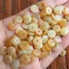 Jade Dragón Amarillo 10mm Hebilla de Paz Cuentas Sueltas Accesorios para Joyería DIY Ágata Amarilla Jade Espaciador Hebilla de Calcedonia Venta al por Mayor