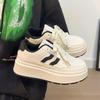 Zapatos Blancos Mujer 2024 Nuevas Explosiones Zapatos Casuales Zapatos de Mujer Verano Transpirables Nicho Combinan con Todo Zapatos de Plataforma Gruesa Mujer