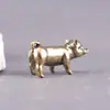 Adorno de Escritorio de Cerdo de Latón Vintage, Amuleto de Cerdo del Zodiaco, Colgante, Pequeña Cerámica de Bronce Antigua Varios al por Mayor