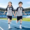 Uniformes Escolares Unificados de Shenyang para Estudiantes de Primaria, Conjunto de Dos Piezas de Manga Corta y Pantalón Largo de Verano para Niños Mayores, Uniformes Escolares de Shenyang