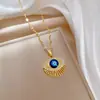[Aço titânio] Micro-incrustado elegante luz luxo diamante completo ouro real requintado micro-incrustado colar de moda feminina moda moda clavícula cadeia fabricante