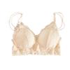 Yuexiao Seda de Morera Seda Sujetador Sexy de Espalda con Aro Sin Acero Camisola Fina Ropa Interior Transpirable 1119