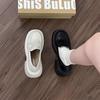Zapatos de Mujer de Talla Grande Jin Bukang-Zapatos Individuales Lefu de Suela Gruesa Aumentada para Mujer Primavera y Otoño Zapatos Mary Jane de Cuero de Tacón Grueso de Un Paso