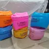 Doble Bolsa de Aire Inflable Ecológico Rayas Retro Anillo de Brazo para Niños Flotador Circular Manga Flotante Protección con Doble Bolsa de Aire
