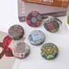 Espejo Pequeño Personalizado Espejo Plegable para Pan Patrón Móvil Espejo de Maquillaje Retro Portátil Redondo Espejo de Regalo para Pan