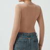 Prendas Moldeadoras Personalizadas Cross-Borderskims Kardashian de Una Pieza de Ajuste Abierto Adelgazantes Ropa de Yoga de Una Pieza de Manga Larga para Mujer