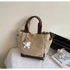 Bolsa Grande de Lona Casual Simples para Mulheres 2025 Nova Moda Bolsa Tote de Grande Capacidade Bolsa de Ombro Axilar para Trabalho Tendência