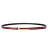 Stock Disponible Nuevo Cinturón Fino para Mujer Cinturón Fino Decorativo Versátil de Cuero Genuino para Mujer Cinturón de Pantalón Estilo Coreano para Mujer