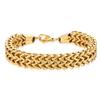 Pulsera de acero inoxidable de moda europea y americana, estilo hip hop, con doble fila de cadena hacia adelante y hacia atrás, pulsera tejida punk con personalidad para hombre, joyería
