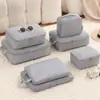 Bolsa de almacenamiento de viaje para traje, ropa, bolsa de compresión, estuche de equipaje, bolsa de viaje con bolsa para zapatos, bolsa de equipaje con doble cremallera
