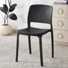 Taburete moderno minimalista de estilo nórdico con respaldo, silla de comedor de plástico para ocio para uso doméstico, silla con respaldo engrosado de grado comercial