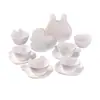 Prato liso em branco Prato de porcelana liso em branco pintado à mão cerâmica sem gesso pintura graffiti louça de desenho animado cor sob esmalte liso em branco