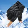 Guantes de Cuero de Medio Dedo para Comercio Exterior Hombres Fitness al Aire Libre Ciclismo Danza Tácticos Comer Pollo Conducción de Bicicleta Guantes sin Dedos