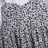 Vestido Floral para Niña Verano Nuevo Vestido Casual de Estilo Occidental para Niños Vestido de Princesa Vestido de Manga Corta Falso de Dos Piezas para Niña