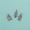 Prata Esterlina S925 Pingente de Texto Xile Bênção Acessórios Pulseira de Corda Tecida à Mão DIY Pingente de Colar