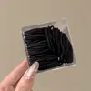 Goma para Atar el Cabello Tendón Delgado Anillo Pequeño para el Cabello Cuerda Sencilla Básica para el Cabello Cubierta de Cuero para Atar el Cabello Anillo de Cuero para Mujer Cuerda Negra para el Cabello Accesorios para la Cabeza