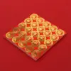 Adesivos de Bênção de Ano Novo com Estampagem Dourada, Adesivos Selo de Bênção de Inauguração do Festival da Primavera Autoadesivos, Adesivos de Decoração para Convite de Envelope Vermelho em PVC em Estoque