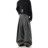 Pantalones rectos de mezcla TR a rayas, ligeramente anchos, línea A para hombre, corte limpio, estilo "old money", con caída, para ir al trabajo, pantalones casuales holgados