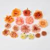 Traje de Flor Artificial Laranja Rosa Peônia Flor Falsa Flor de Seda Acessório de Cabeça Antigo Grampo de Cabelo Flor DIY