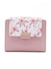 Carteira Feminina Preti, Estilo Coreano Pu Bloco de Cores Estampa Floral Grande Capacidade Bolsa de Estudante, Carteira Feminina, Moderna e Versátil