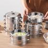 Vaporera de Acero Inoxidable Vaporera Pequeña Vaporera Doméstica Vaporera para Dumplings Shaxian Vaporera Desayuno Rejilla para Vaporizar Vaporera Pequeña Comercial
