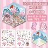 Colección de pegatinas de paisajes a microescala estéreo de cabina coreana, pegatinas de escenas apiladas en 3D, pegatinas de material de descompresión de bricolaje manual