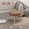 Taburete Bajo Giratorio de Acrílico con Respaldo Transparente Silencioso, Silla Pequeña con Ruedas para Transportar Bebés, Taburete de Cambio de Zapatos de Moda