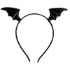 Set de Diadema y Pasador de Murciélago para Halloween Accesorios de Cuero de Pequeño Diablo Accesorios para Fiestas Festivas Accesorios para el Cabello
