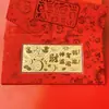Sobre de Dinero de Oro Puro 999 del Año de la Oveja para Riqueza y Prosperidad, Regalo para Eventos Temáticos del Zodiaco, Venta al por Mayor de Regalos Pequeños