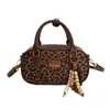 Bolso de Mano Estilo Coreano de Nicho con Estampado de Leopardo Bolso Baguette para Mujer 2025 Otoño Nuevo Modelo Bolso de Hombro Cruzado Simple de Alta Calidad