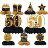 Decoraciones de Mesa de Panal y Centros de Mesa para Fiesta de Aniversario de Boda - Cumpleaños 50